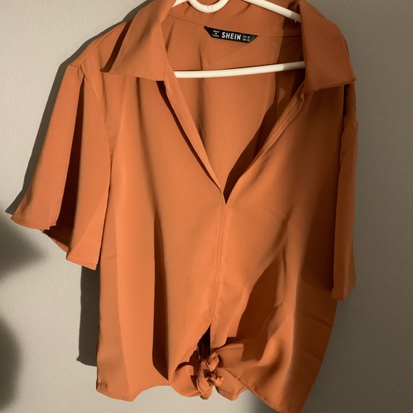 Collared V Neck Tie - Picture 1 of 5